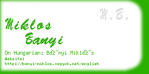 miklos banyi business card